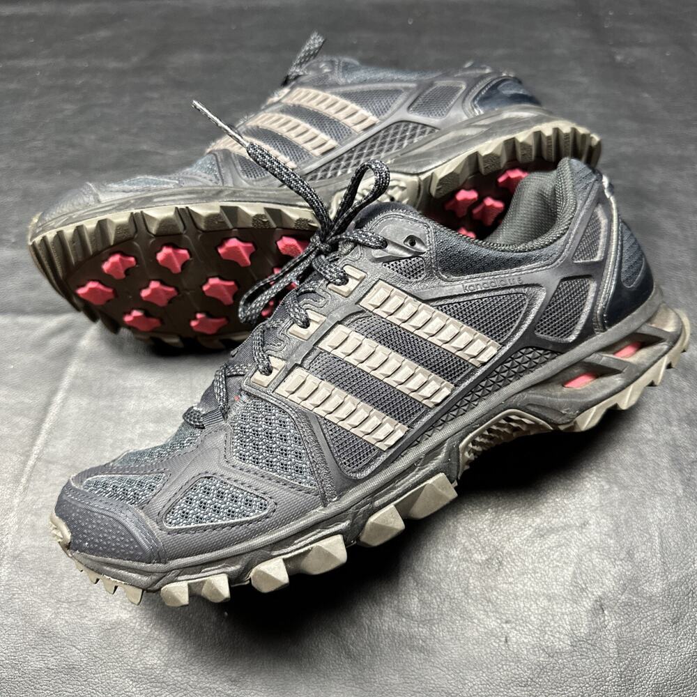 Adidas Kanadia TR 6 Women’s 9 Trail Running Shoes Navy Blue Pink No Insoles- BP
